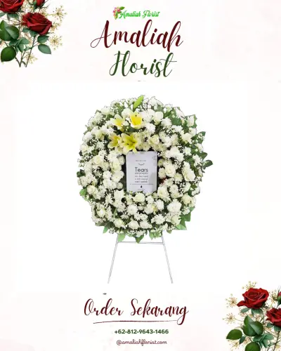 Krans Bunga Duka Cita di Rumah Duka Dan Krematorium Sentosa